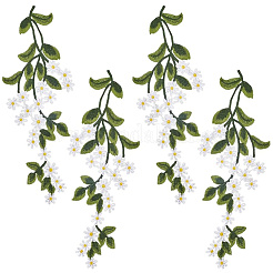 4 Paar Stoffflicken mit Blumenmotiv zum Aufbügeln&nbsp;PATC-GF0001-68