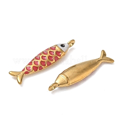 Anhänger aus Edelstahl 304 mit roter Emaille&nbsp;SA-CBA0FDA-01G