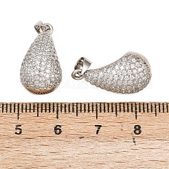 Pendentifs avec zircon cubiques à micro-pavés en laiton&nbsp;KK-D107-01P