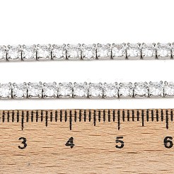 925 Sterling Silber klare Zirkonia Ketten&nbsp;STER-C016-02B-P02