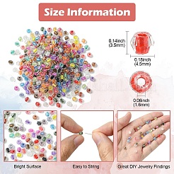 500pcs perles de verre transparentes&nbsp;FIND-CJ0002-77