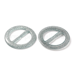 Fibbie tonde piatte in resina&nbsp;CRES-WH0013-15J