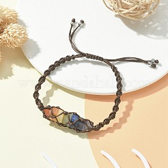 Chakra-Themen-Bullet-Armband aus natürlichen&nbsp;BJEW-TA00315