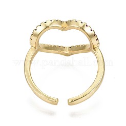 Micro cuivres ouvrent zircone cubique anneaux de manchette&nbsp;RJEW-S044-104-NF