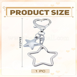 1 pz decorazioni pendenti in lega a forma di stella&nbsp;HJEW-LP0001-73