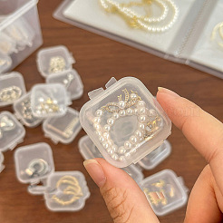 Mini-Behälter aus transparenten Kunststoffperlen&nbsp;X-PW-WG74209-01