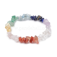 9 Stück 9 Stile natürliche gemischte Edelsteinsplitter Stretch-Armbänder Set&nbsp;BJEW-JB11061