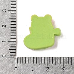 Cabujones decodificados de resina opaca con tema de calcetines navideños de animales&nbsp;RESI-S397-03A