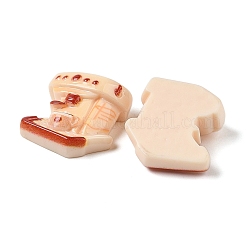 Kaffee-Thema undurchsichtige Harz Decoden Cabochons&nbsp;LS-RESI-S398-01C