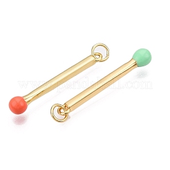 Ciondoli smaltato in ottone&nbsp;KK-S362-032-NR
