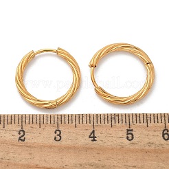 Boucles d'oreilles créoles torsadées en acier inoxydable 304 pour femmes&nbsp;EJEW-A130-02C-G