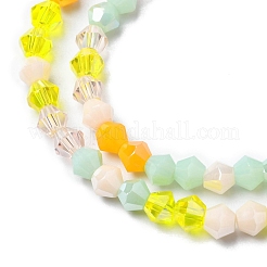 Chapelets de perles en verre électroplaqué&nbsp;EGLA-D018-02D