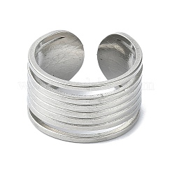 Offene Manschettenringe aus Edelstahl 304&nbsp;RJEW-M019-27P