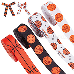4 Rolle Ripsband mit Sportball-Aufdruck in 4 Farben&nbsp;OCOR-PH0004-07B