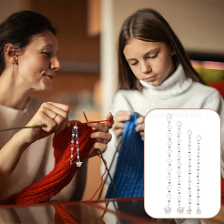 4 Stück 4-teilige Reihenzählerketten aus Acrylperlen mit legiertem Schafanhänger&nbsp;HJEW-AB00664