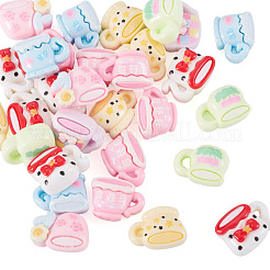 30 Stück undurchsichtige Harz-Decoden-Cabochons&nbsp;RESI-TADJ0001-19