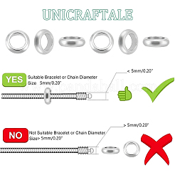 200 Stück Ring 304 Edelstahl Abstandsperlen&nbsp;STAS-UN0058-87D-P