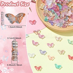 100 Uds cuentas de vidrio pintadas con spray transparente&nbsp;GLAA-YW0005-09