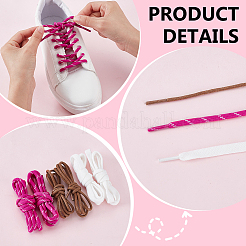 4 paio di lacci per scarpe in poliestere e cordino cerato&nbsp;DIY-GA0009-43B