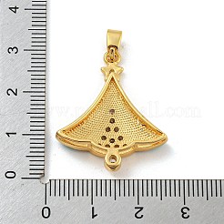 Weihnachten Messing Micro Pave Zirkonia Anhänger&nbsp;KK-H468-03A-01G