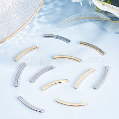 20 Stück 2 Farben 304 Edelstahlrohrperlen&nbsp;STAS-SC0004-16