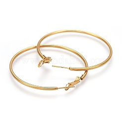 Boucles d'oreilles créoles en acier inoxydable 201&nbsp;LS-EJEW-F188-24G-C