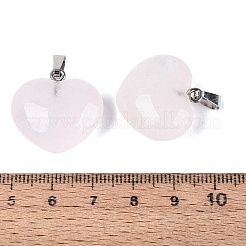 Colgantes naturales de cuarzo rosa&nbsp;G-N362-05P-15