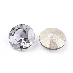 Cabochon di strass in vetro placcato con punta e retro&nbsp;RGLA-J012-8mm-001SA