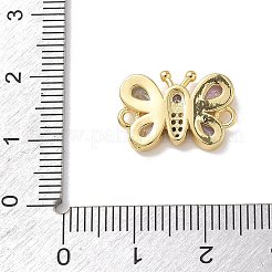 Ciondoli con connettori a farfalla in ottone con zirconi cubici&nbsp;KK-L268-028G-06
