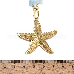 Colliers à pendentif étoile de mer en acier inoxydable 304&nbsp;NJEW-JN06670-01