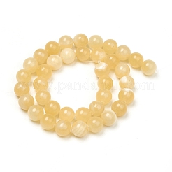 Natürliche gelbe Jade Perlen Stränge&nbsp;G-G829-04-10mm
