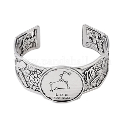Bracelets à manchette ouverte en alliage constellation pour femmes et hommes&nbsp;LS-BJEW-C064-01AS-08
