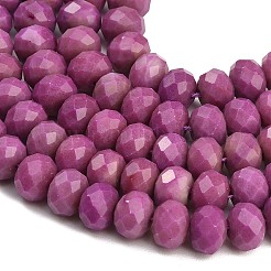 Hilos de cuentas facetadas de jade blanco natural teñido&nbsp;GG-CBAE966-01B-B