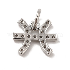 Ottone micro spianare fascino zirconi&nbsp;KK-E077-02P-03