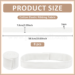 8 pièce de tissu côtelé élastique en coton pour poignets&nbsp;DIY-BC0017-64C