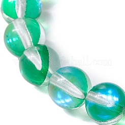 Braccialetti elasticizzati da donna con perline sintetiche rotonde in pietra di luna da 8 mm&nbsp;BJEW-JB10481