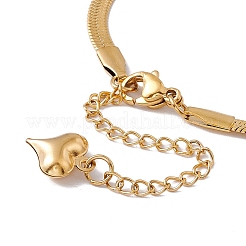 Bracciale a maglie in acrilico con occhio di cavallo e catene a spina di pesce in acciaio inossidabile 316 per donna&nbsp;BJEW-G655-02G