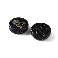 Perles de turquoise synthétiques teintées en noir&nbsp;G-F775-B08