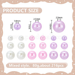 215 Stück 80 g ABS-Kunststoff-Imitationsperlen&nbsp;KY-HY0001-19B