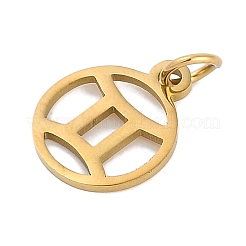 Placcatura ionica (ip) ciondoli in acciaio inossidabile 304&nbsp;STAS-R135-05G-02