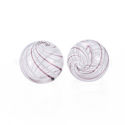 Perle di globo di vetro soffiato a mano trasparente&nbsp;LS-GLAA-T012-35B-04
