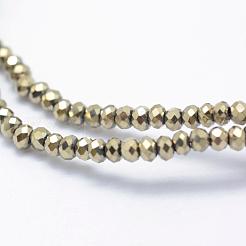 Chapelets de perles en verre électroplaqué&nbsp;EGLA-J144-FP-A04