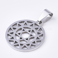 Colgantes de acero inoxidable 201 con temática de chakras que no se deslustran&nbsp;STAS-N089-11P