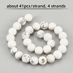 4 Strang natürliche Howlithperlen&nbsp;TURQ-OC0001-02A