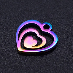 Ionenplattierung (IP) 201 Edelstahl Filigran Charms&nbsp;STAS-Q201-JN177