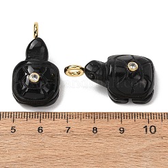 Geschnitzte Anhänger aus natürlichem Obsidian&nbsp;G-H357-03G-06
