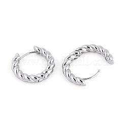 Pendientes de aro de latón con anillos giratorios para mujer&nbsp;EJEW-B056-15P