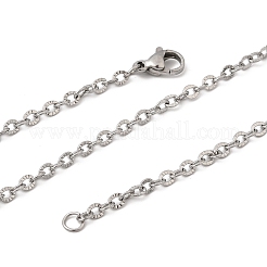Collier chaîne maille câble texturée en acier inoxydable 304 de 12 mm pour homme et femme (2.8 pièce)&nbsp;NJEW-H093-18P-01