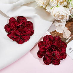 Schuhschnallenclips aus Stoff und Eisen&nbsp;HJEW-ME00088-02