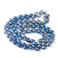 Fili di perle di vetro triangolari elettroplaccate&nbsp;EGLA-A036-11A-FR02